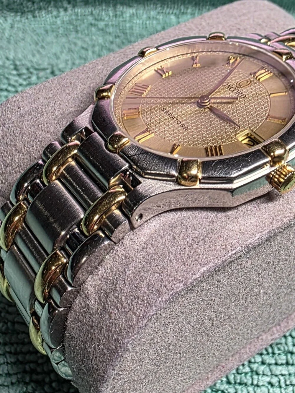 Concord Saratoga Two-Tone, Gold Dial Ladies Watch With Boxes and Papers